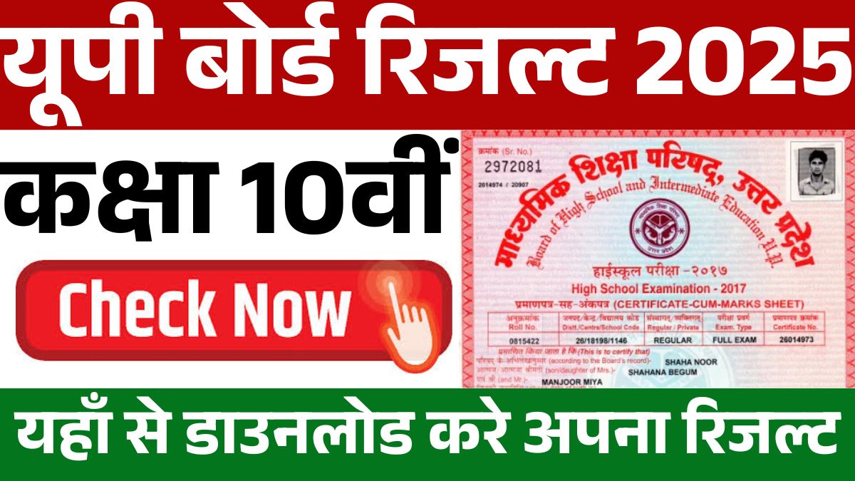 UP Board 10th Result 2025